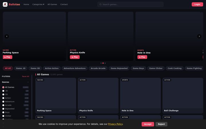Screenshot of balistae.com