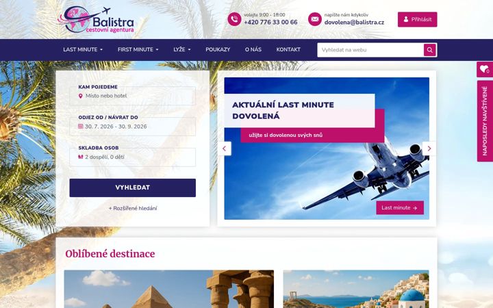 Screenshot of balistra.cz