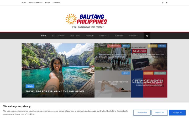Screenshot of balitangphilippines.com