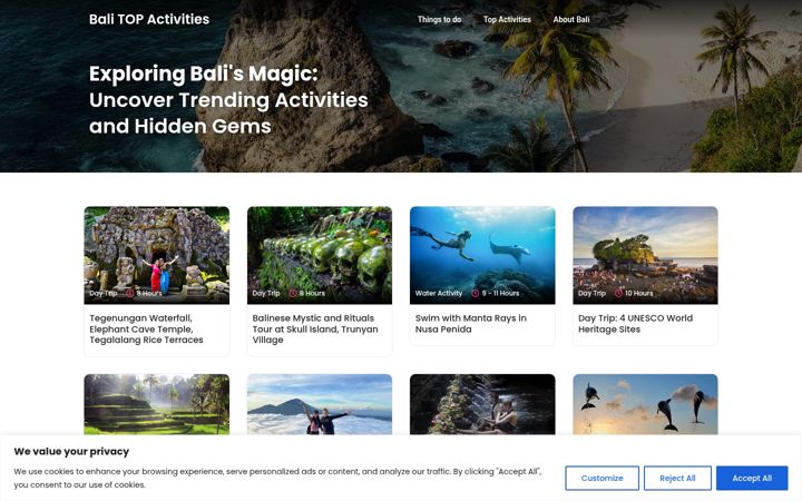 Screenshot of balitopactivities.com