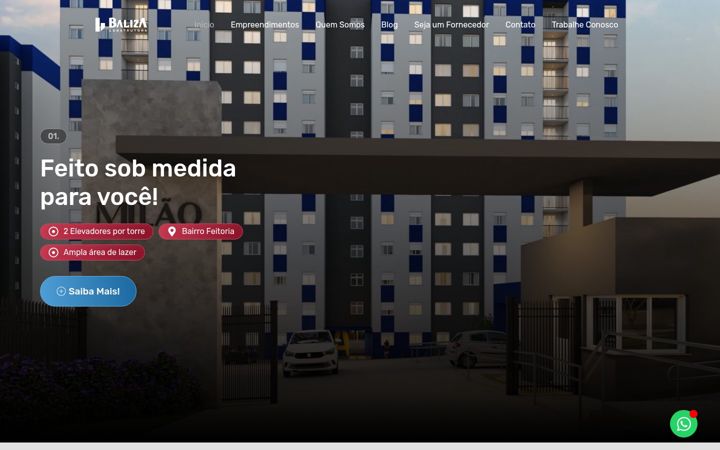 Screenshot of balizaconstrutora.com.br