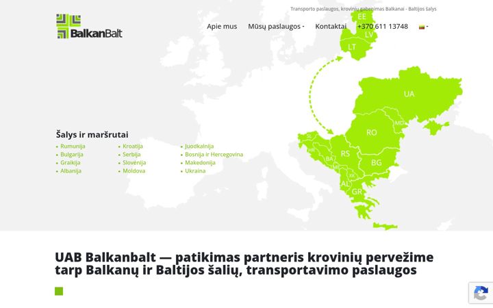 Skjermbilde av balkanbalt.lt