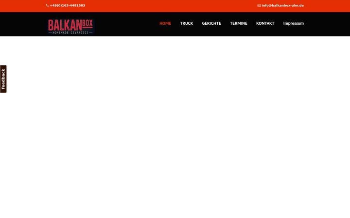 Screenshot of balkanbox-ulm.de
