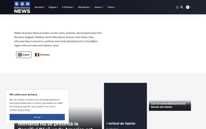 Screenshot of balkanbusinessnews.com