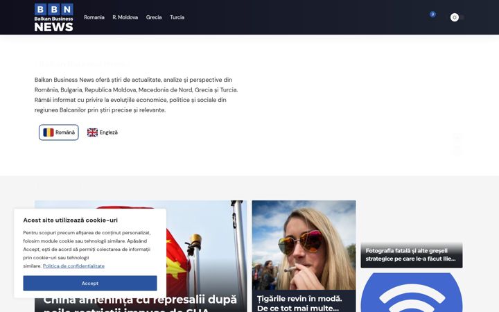 Screenshot of balkanbusinessnews.ro