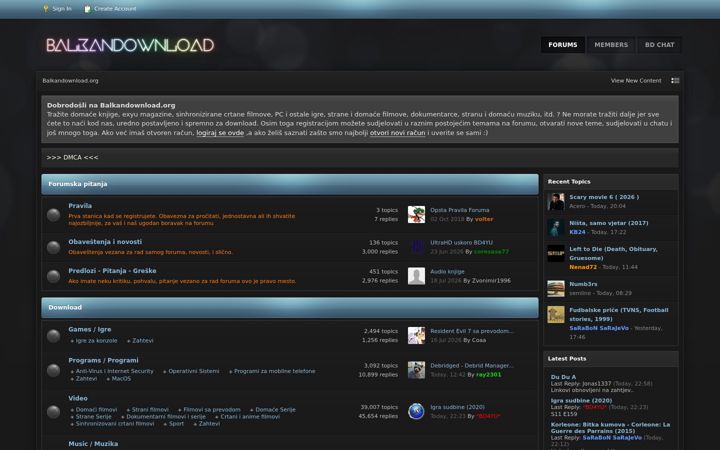 Screenshot of balkandownload.org