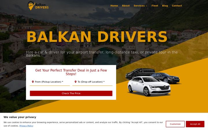 Screenshot of balkandrivers.com