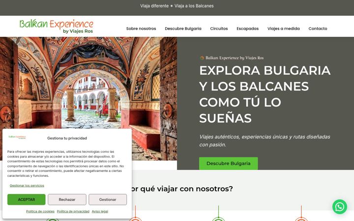Екранна снимка на balkanexperience.es