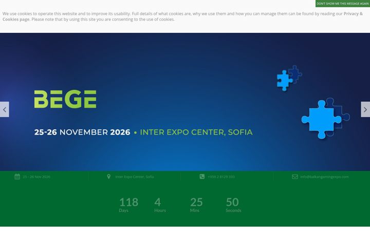 Screenshot of balkangamingexpo.com