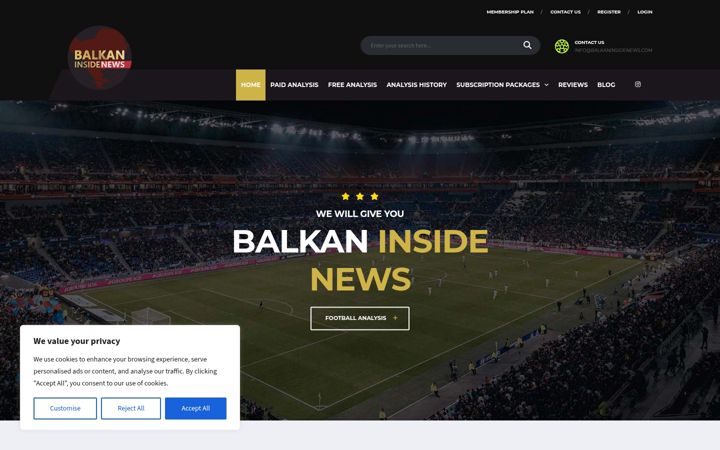 Screenshot of balkaninsidenews.com