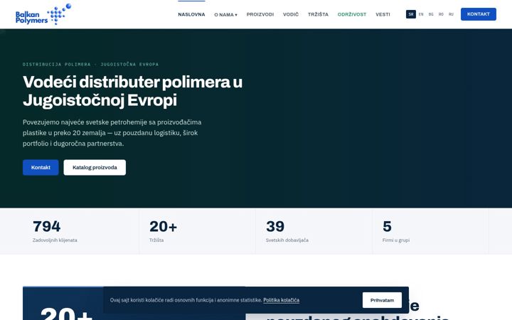 Screenshot of balkanpolymers.com