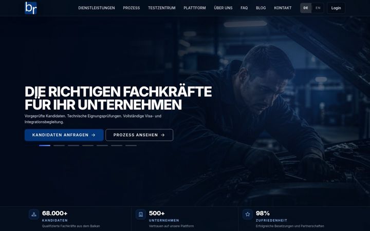 Screenshot of balkanrecruiters.de
