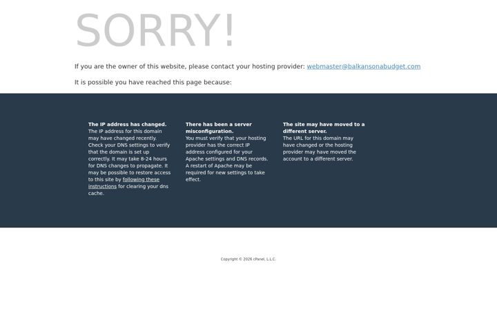 Screenshot of balkansonabudget.com