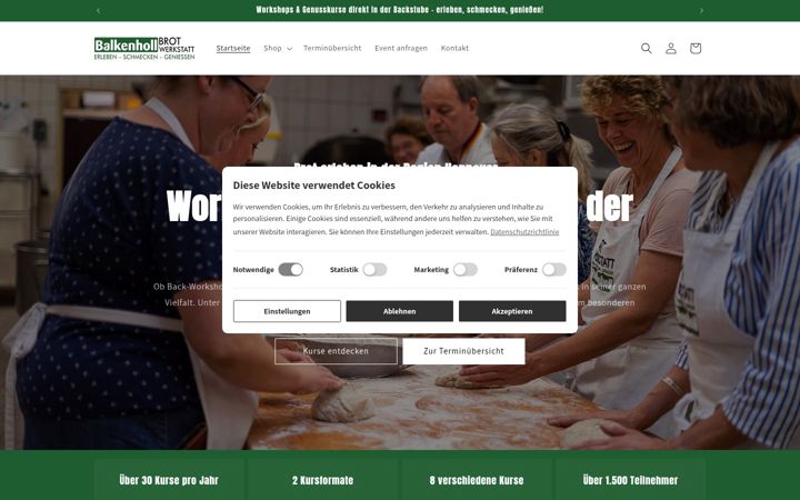 Skjermbilde av balkenholls-brotwerkstatt.de