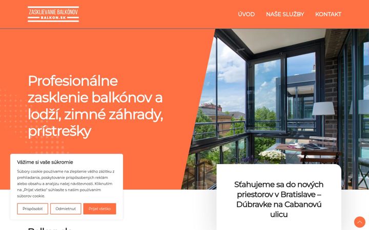 Screenshot of balkon.sk