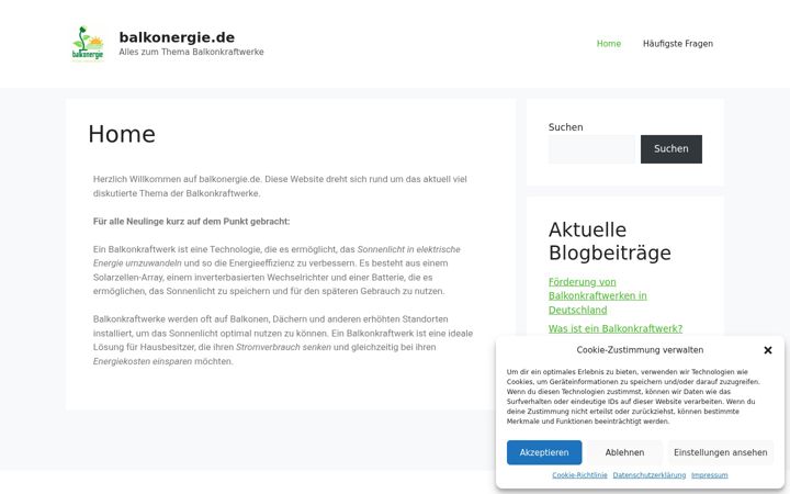 Screenshot of balkonergie.de