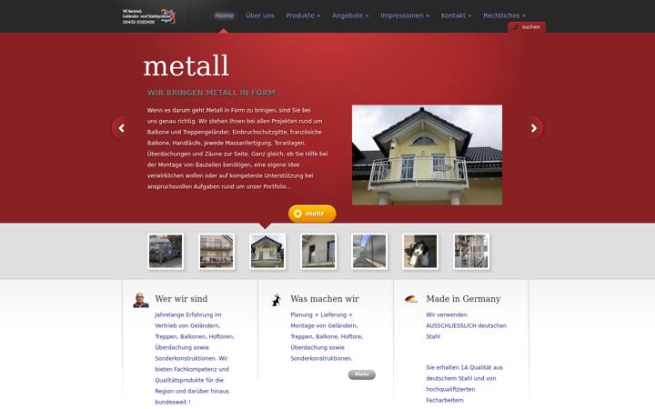 Screenshot of balkongelaender24.de