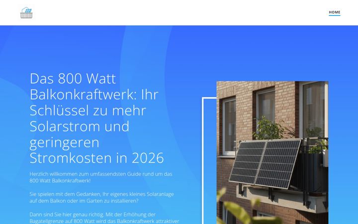 Screenshot of balkonkraftwerk-800-watt.de
