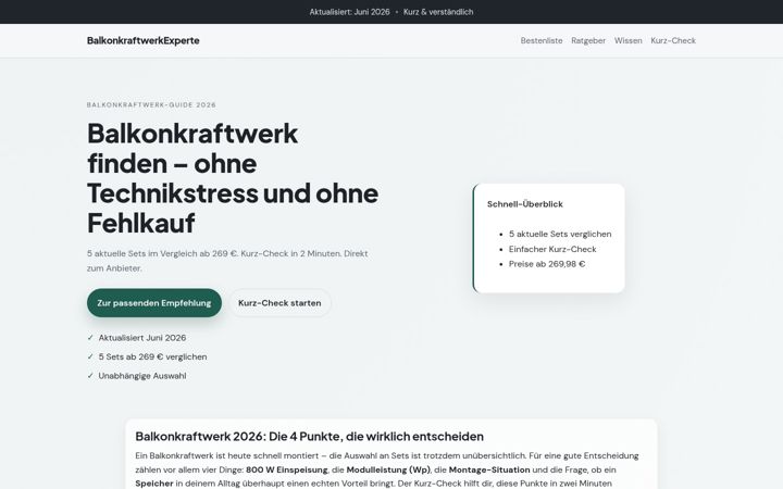 Screenshot of balkonkraftwerkexperte.de