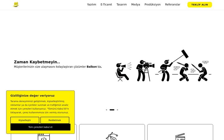 Screenshot of balkonmedya.com