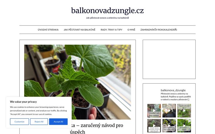 Screenshot of balkonovadzungle.cz