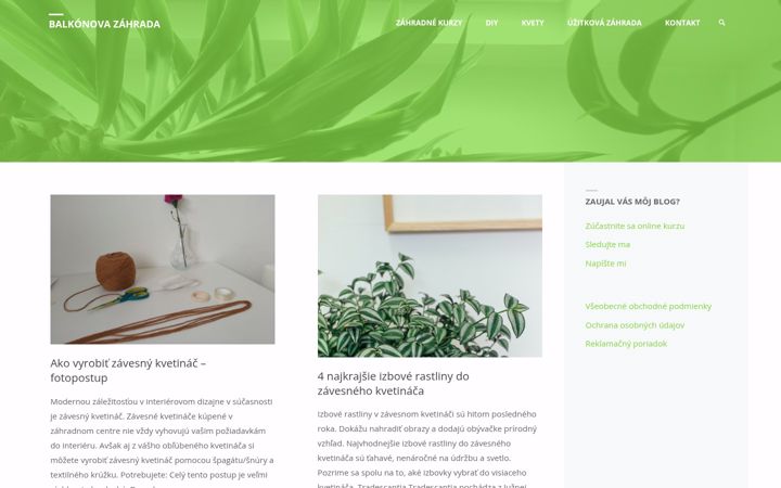 Screenshot of balkonovazahrada.sk
