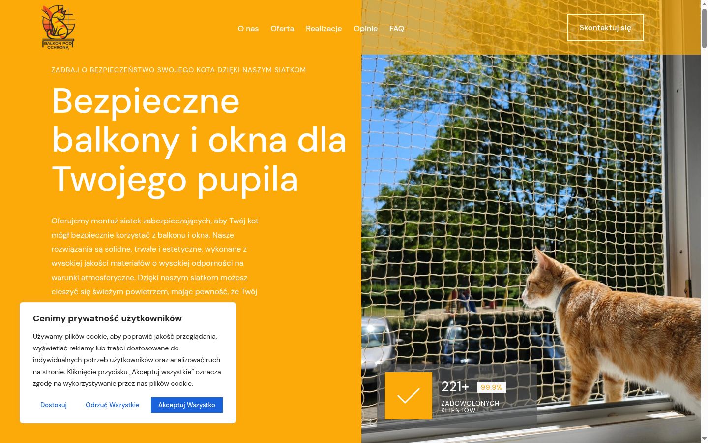 Zrzut ekranu banera zgody wyświetlanego przed jakąkolwiek interakcją