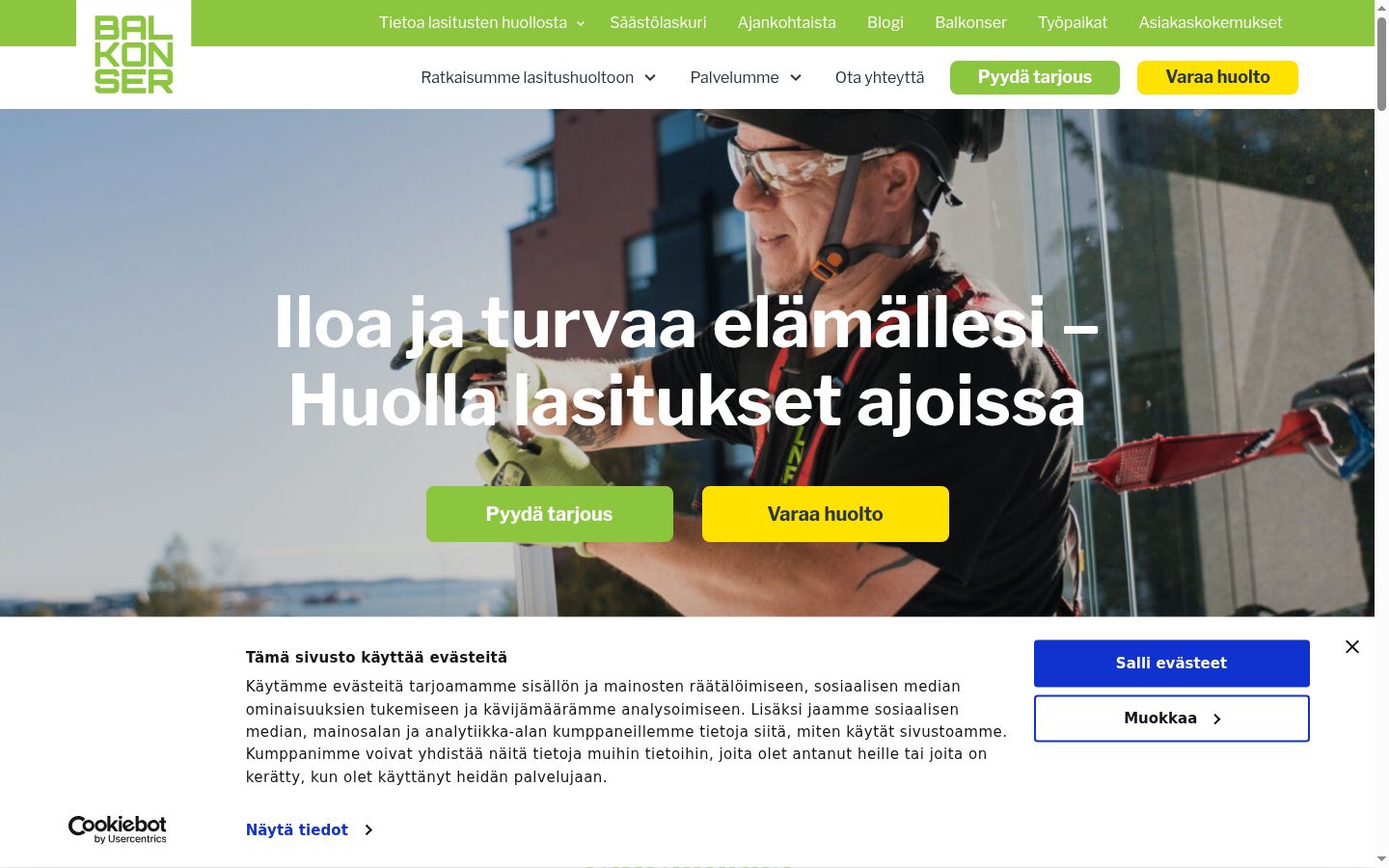 Képernyőkép a bármilyen interakció előtt megjelenő hozzájárulási bannerről