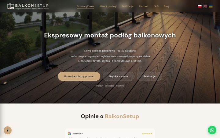 Ekrano kopija balkonsetup.pl