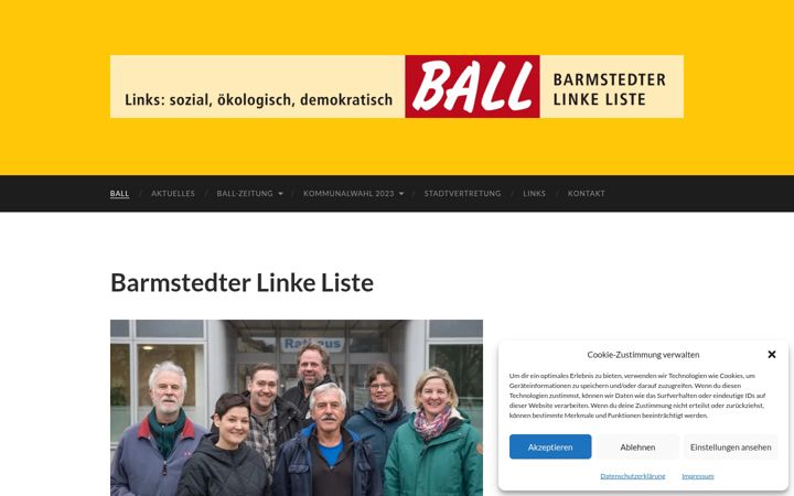 Screenshot of ball-barmstedt.de