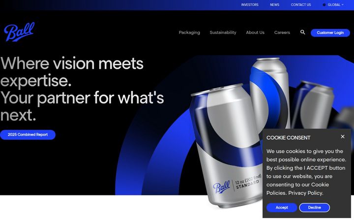 Screenshot of ball.com