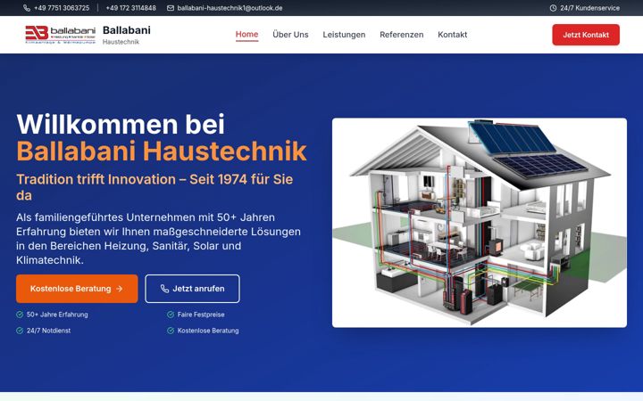 Screenshot of ballabanihaustechnik.de