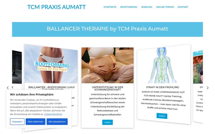 Screenshot of ballancertherapie.ch