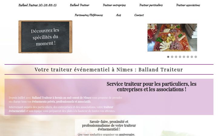 Screenshot of balland-traiteur.fr
