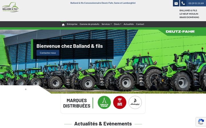 Skärmbild av ballandagri.fr