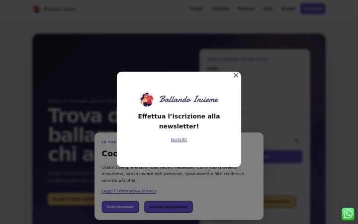 Screenshot of ballandoinsieme.it