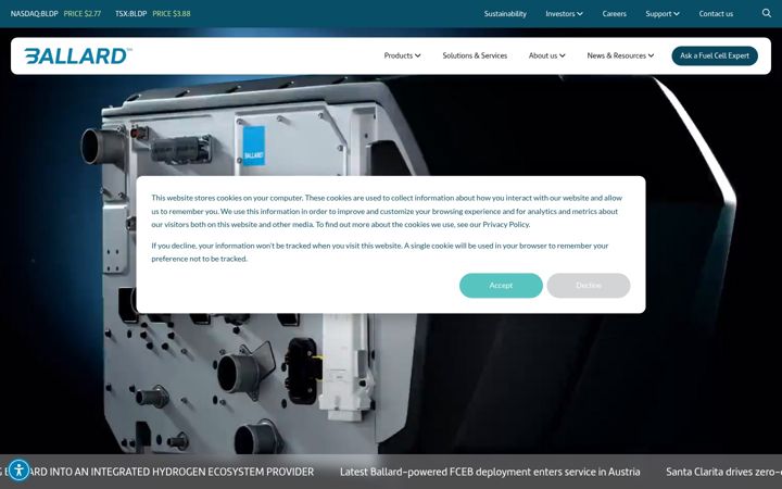 Screenshot di ballard.com