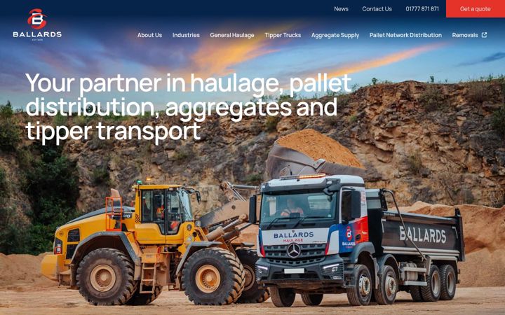 Screenshot of ballards-move.co.uk