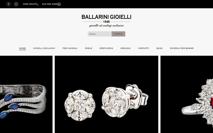 Screenshot von ballarinigioielli.it