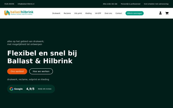 Екранна снимка на ballast-hilbrink.nl