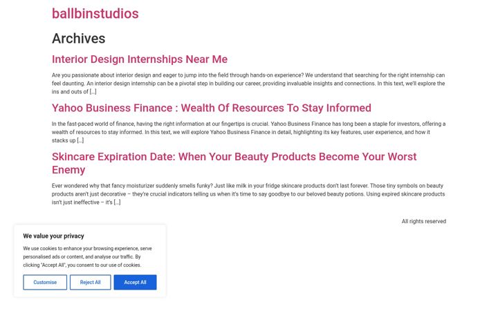 Screenshot of ballbinstudios.com