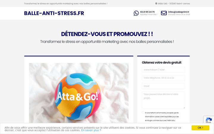 Screenshot of balle-anti-stress.fr