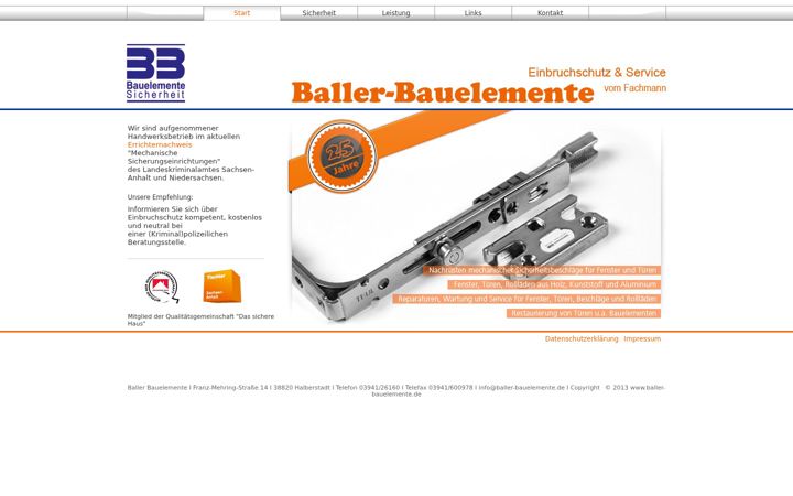 Screenshot of baller-bauelemente.de