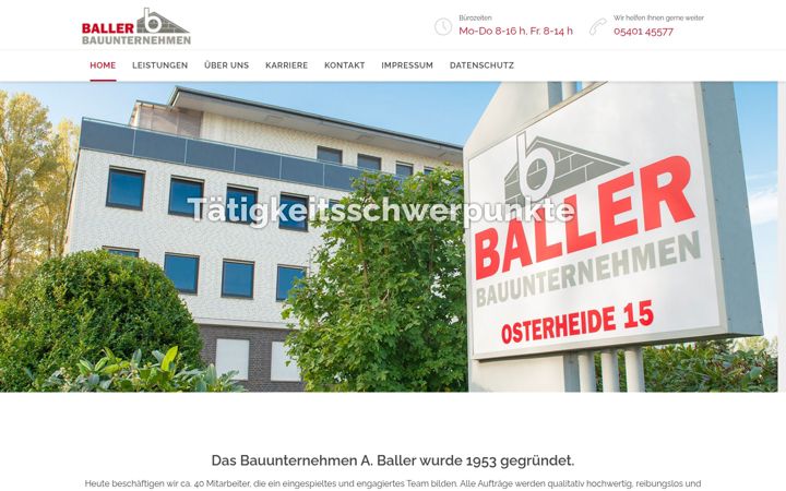 Screenshot of baller-bauunternehmen.de
