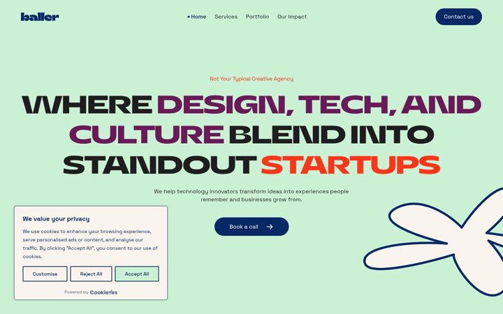 Screenshot of baller.design