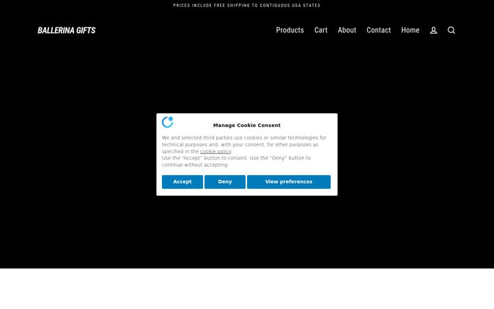 Screenshot of ballerinagifts.com