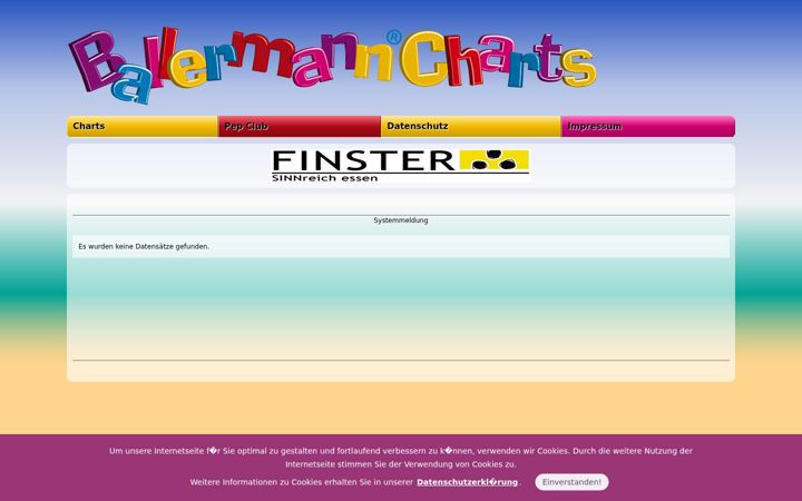 Screenshot of ballermann-charts.de