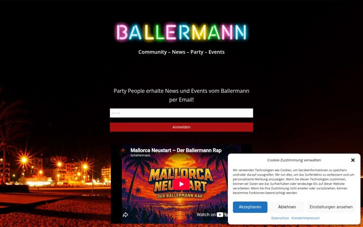 Екранна снимка на ballermann.es