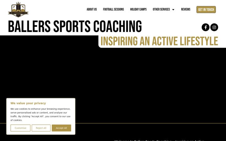 Screenshot of ballerssportscoaching.co.uk
