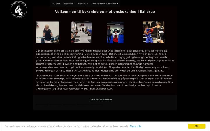 Screenshot of ballerupbokseklub.dk